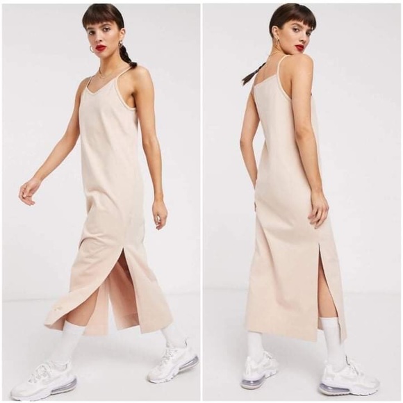 nike dress beige Nike Sportswear Jersey dress - beige - (Pre-owned)